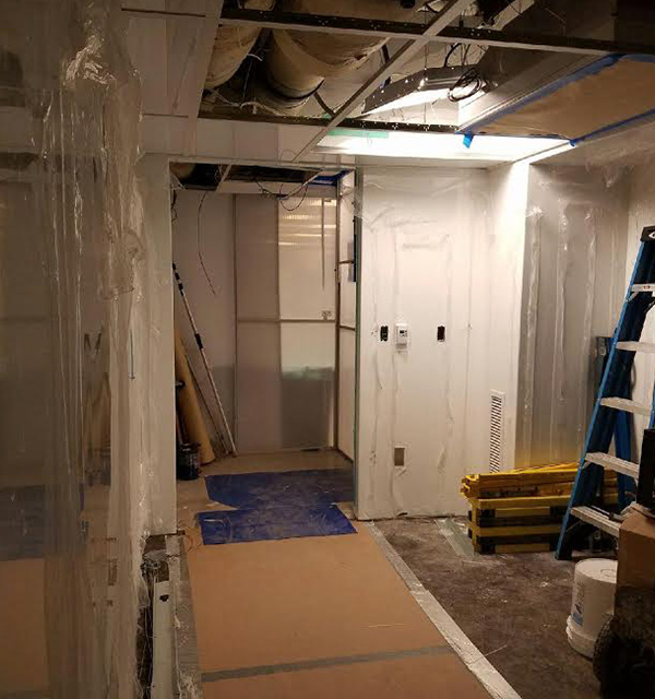 503A/B Cleanroom under construction