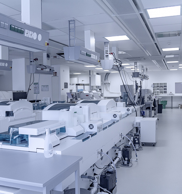 lab machinery pictured inside a cleanroom